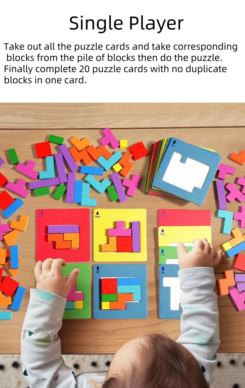 3D Tangram Math Puzzle – Interactive Building Blocks Game for Kids