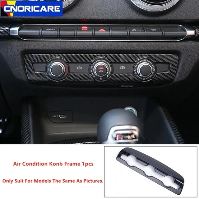 Carbon Fiber Car Styling Central Armrest Storage Box Panel Cover Trim for Audi A3 8V S3 RS3 2014 2015 2016 2017 2018 Accessories