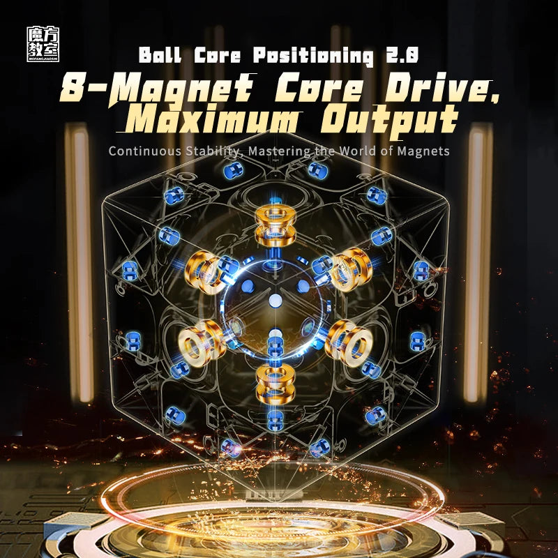 NEW 2023 MoYu RS3M V5 3X3 Magnetic Magic Speed Cube Stickerless Professional Fidget Toys RS3 M V5 Cubo Magico Puzzle