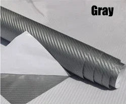 Carbon Fiber Vinyl Wrap Film Car Vehicle Waterproof 127cm x30cm 3D Sticker Sheet Roll Silver Gold Black free shipping