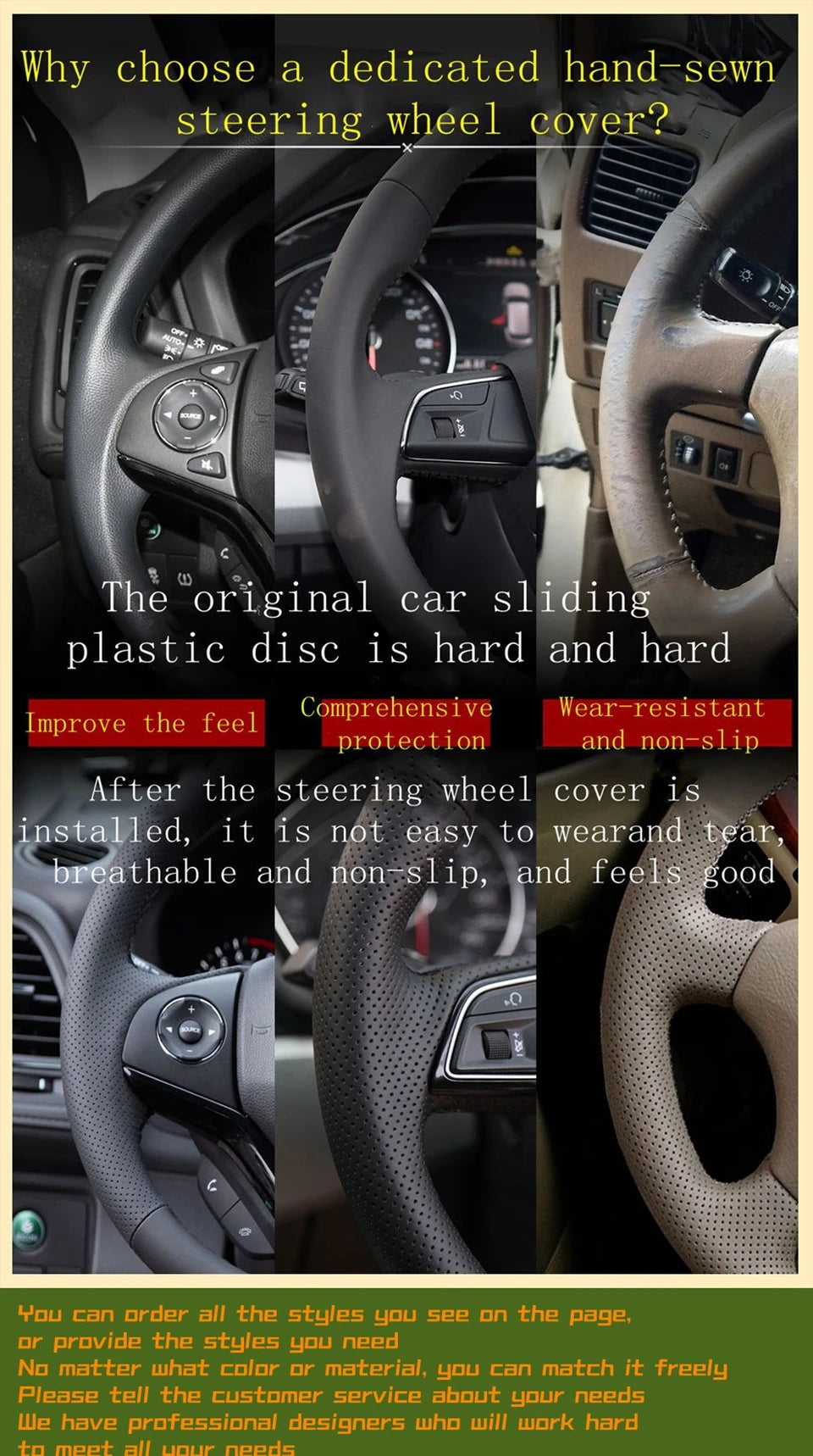 Car Steering Wheel Cover Braid Genuine Leather For BMW G20 G21 G30 G31 G32 X3 G01 X4 G02 X5 G05 X7 G07 Z4 G29 Auto Interior