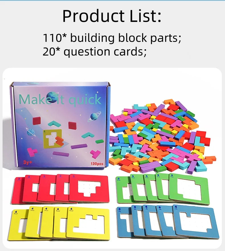 3D Tangram Math Puzzle – Interactive Building Blocks Game for Kids