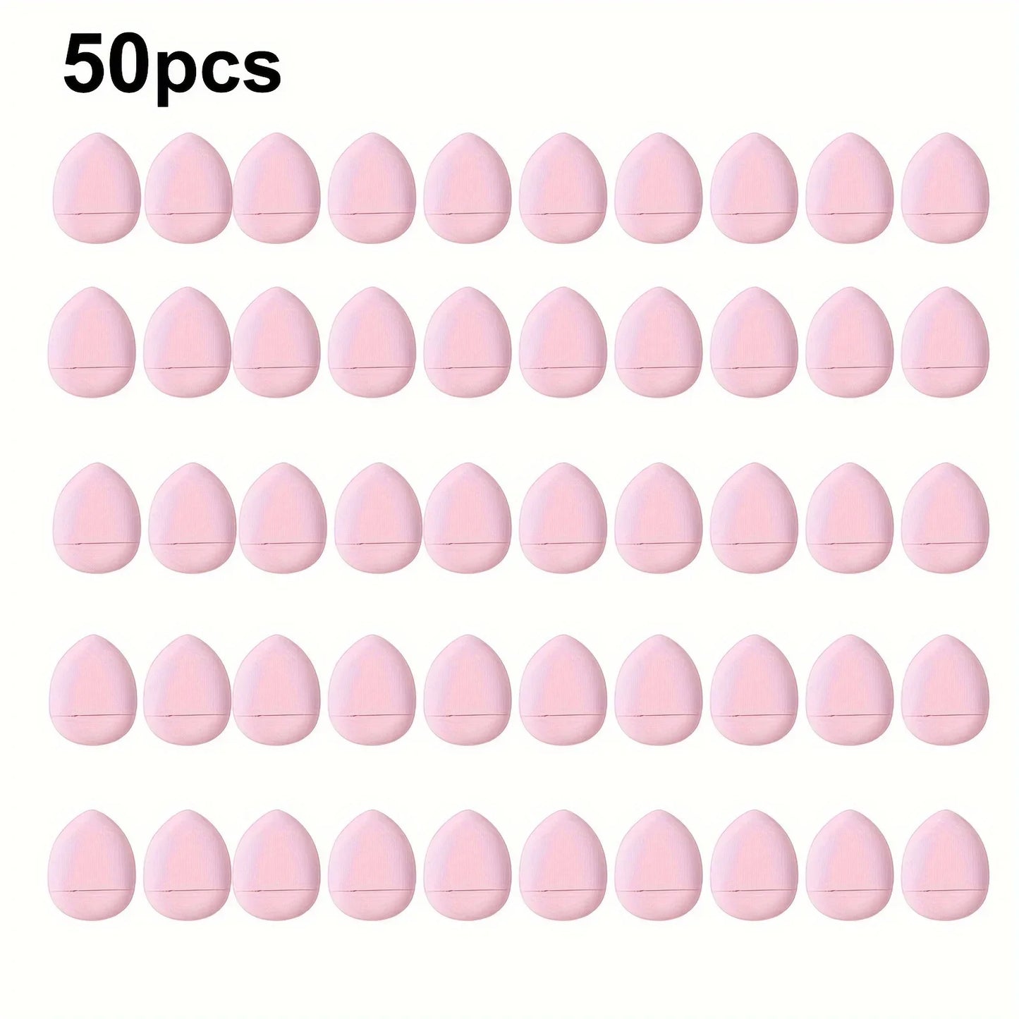 50pcs Mini Finger Sponge Powder Puff Pink Mini Size Finger Puff Set Foundation Cream Concealer Applicator Finger Cushion Sponge