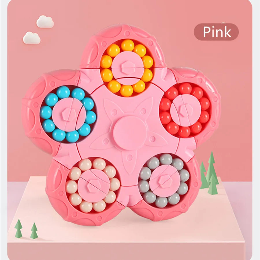 Magic Bean Cube Finger Gyro Rotating Antistress Relieve Anxiety Develop Intelligence Decompression Fidget Toy Adults Kids Gift