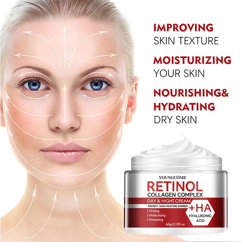 Retinol Collagen Facial Care Moisturizing Cream Deep Hydration Suitable for dry Aging Face Cream Moisturizing Skin Repair
