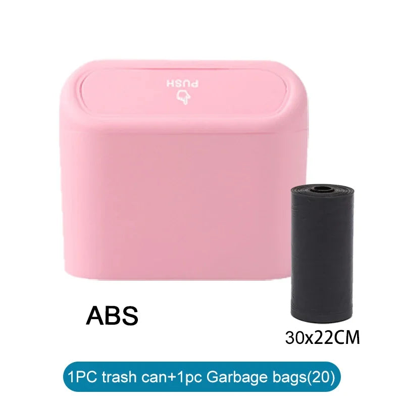 Clean Ride Essential β Mini Car Trash Can with Lid & Bonus Garbage Bags