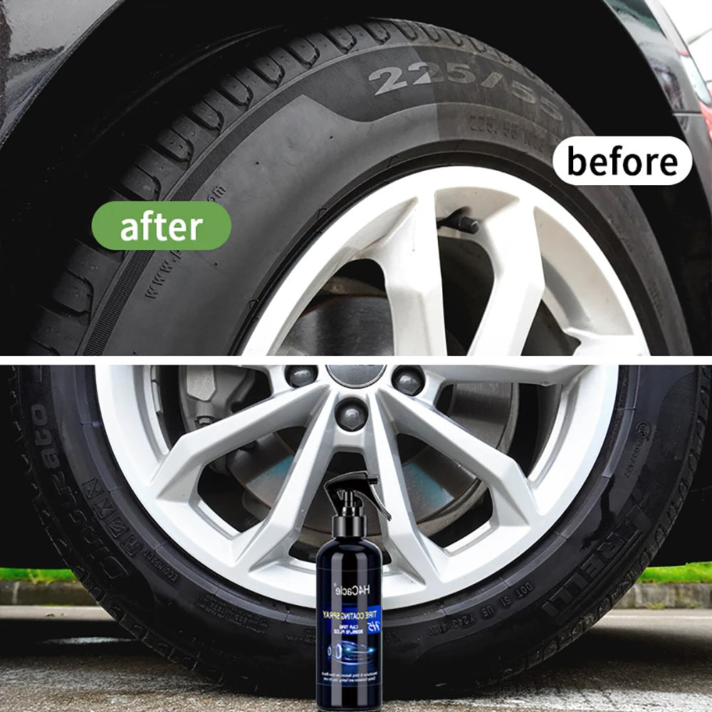 Tire Coating Spray A Quick Shining Formula for Tires Plastics and Rubbers Provides Long Lasting Luster and Protection