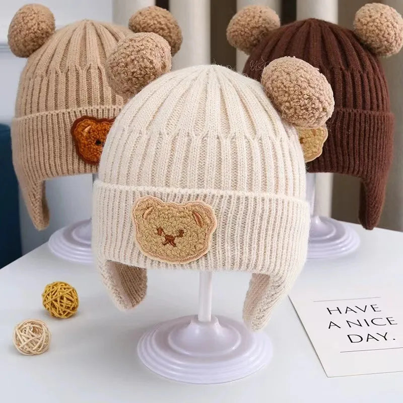 Cozy Bear Knit Hat – Warm & Cute Winter Style for Babies!