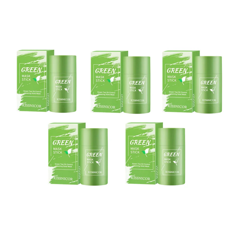 Face Clean Mask Green Tea Cleansing Stick Mask Shrink Pores Deep Blackhead Remover Facial Cleansing Moisturizing Mask Skin Care