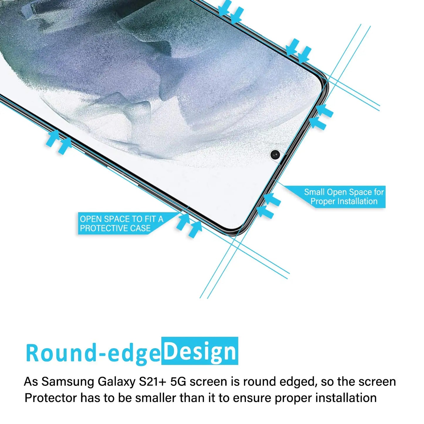 Screen Protector For Galaxy S21 Plus Samsung Tempered Glass HD Crystal 9H High Aluminum Crystal Clear Fingerprint Unlock