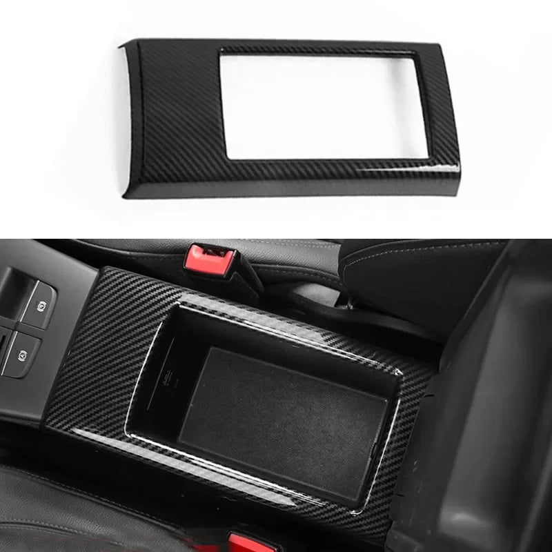 Carbon Fiber Car Styling Central Armrest Storage Box Panel Cover Trim for Audi A3 8V S3 RS3 2014 2015 2016 2017 2018 Accessories