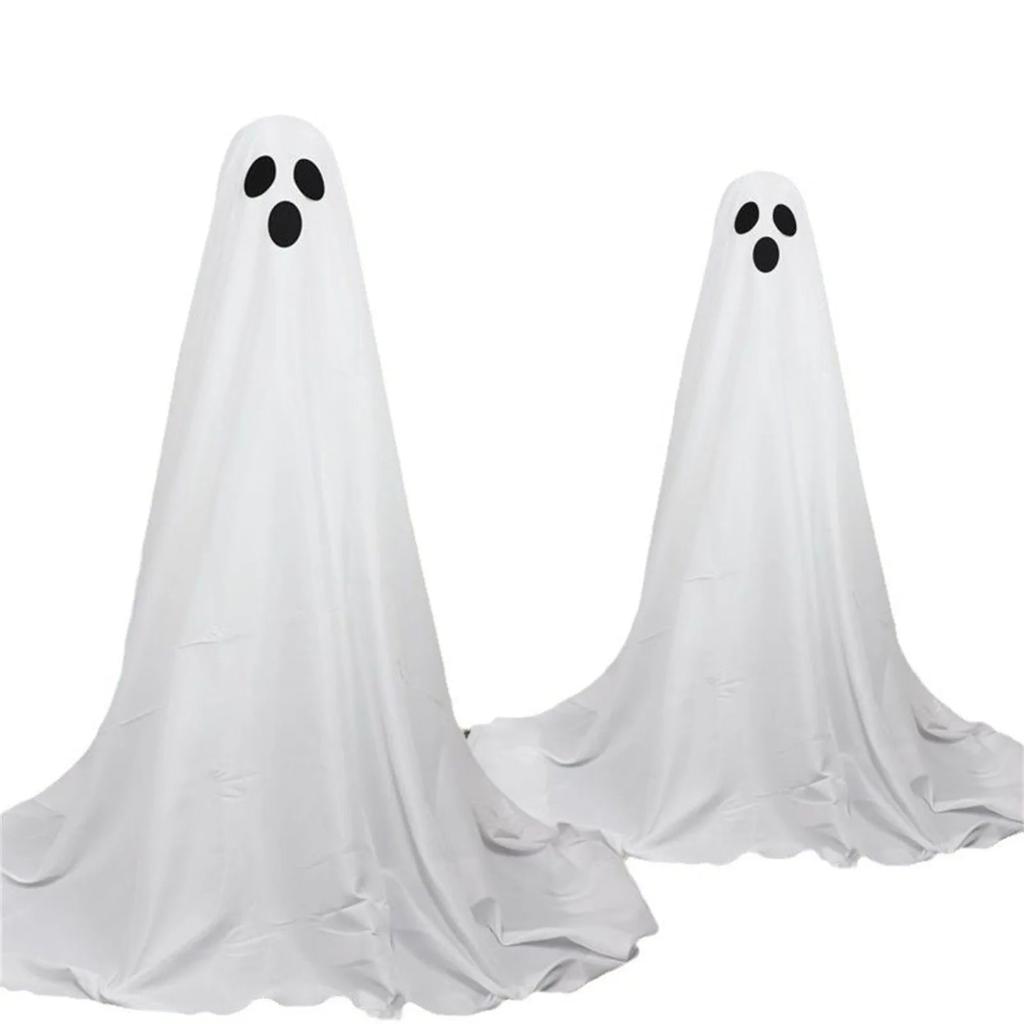 Halloween Decor Light Strings Ghosts Battery Front Porch Ghost Decorations Scary White Ghosts Stand Courtyard Halloween Decorati