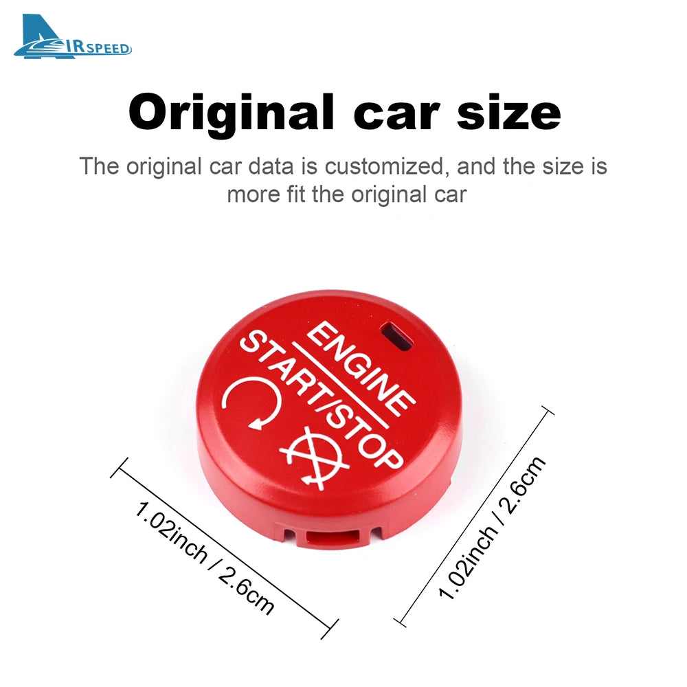 Car Engine Start Button Replace Ignition Cover For Ford Mustang 2015 2016 2017 2018 2019 2020 2021 2022 2023 Crystal ABS Switch
