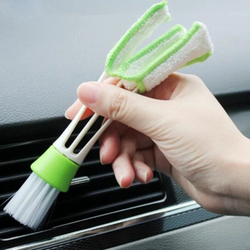 Car Air Vent Double Head Brushes Multifunction Auto Air Conditioner Car Cleaning Tools Dusting Interior Detailing Tool Brush