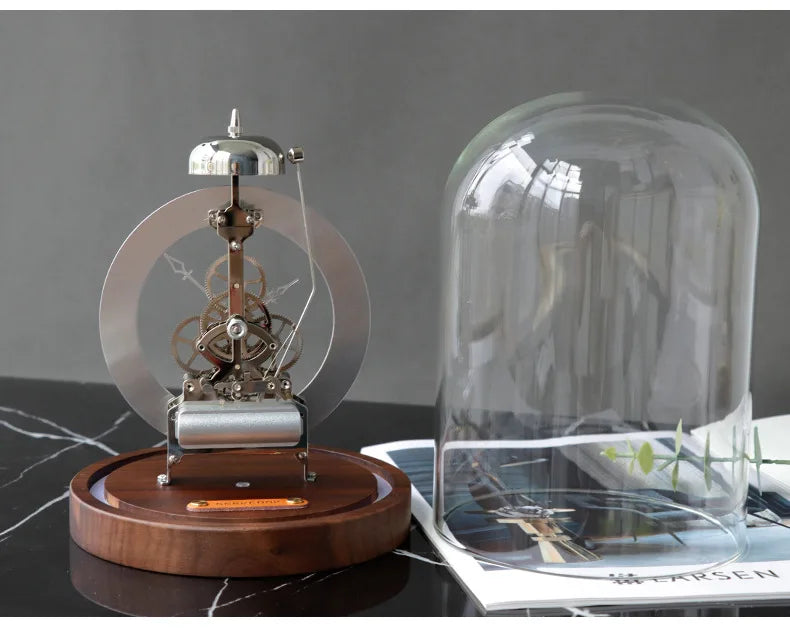 New Luxury Mechanic Metal Desk Clock Living Room Table Clock Work Office Decoration Clock Nordic Interior Bedroom Ornaments Gift