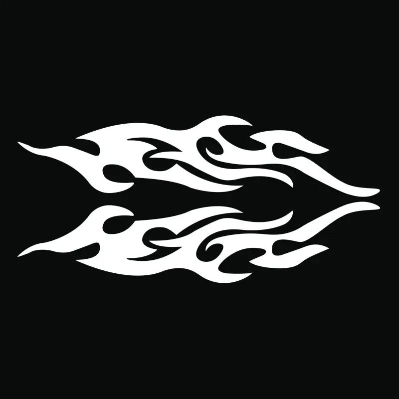 2Pcs Car Flame Stickers Car Truck Side Door Truck Bumper Window Lap Top Cut Vinyl Decal Sticker Auto Styling Decals Accessories