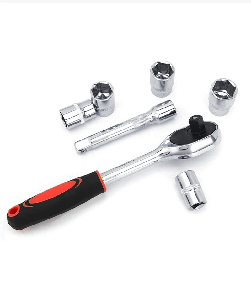 Socket Wrench, 12 Piece Set of Multifunctional Tools, Ratchet Quick Maintenance Car Set, Ratchet Quick Wrench Combination