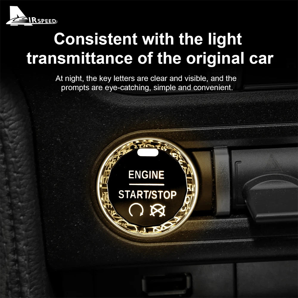 Car Engine Start Button Replace Ignition Cover For Ford Mustang 2015 2016 2017 2018 2019 2020 2021 2022 2023 Crystal ABS Switch