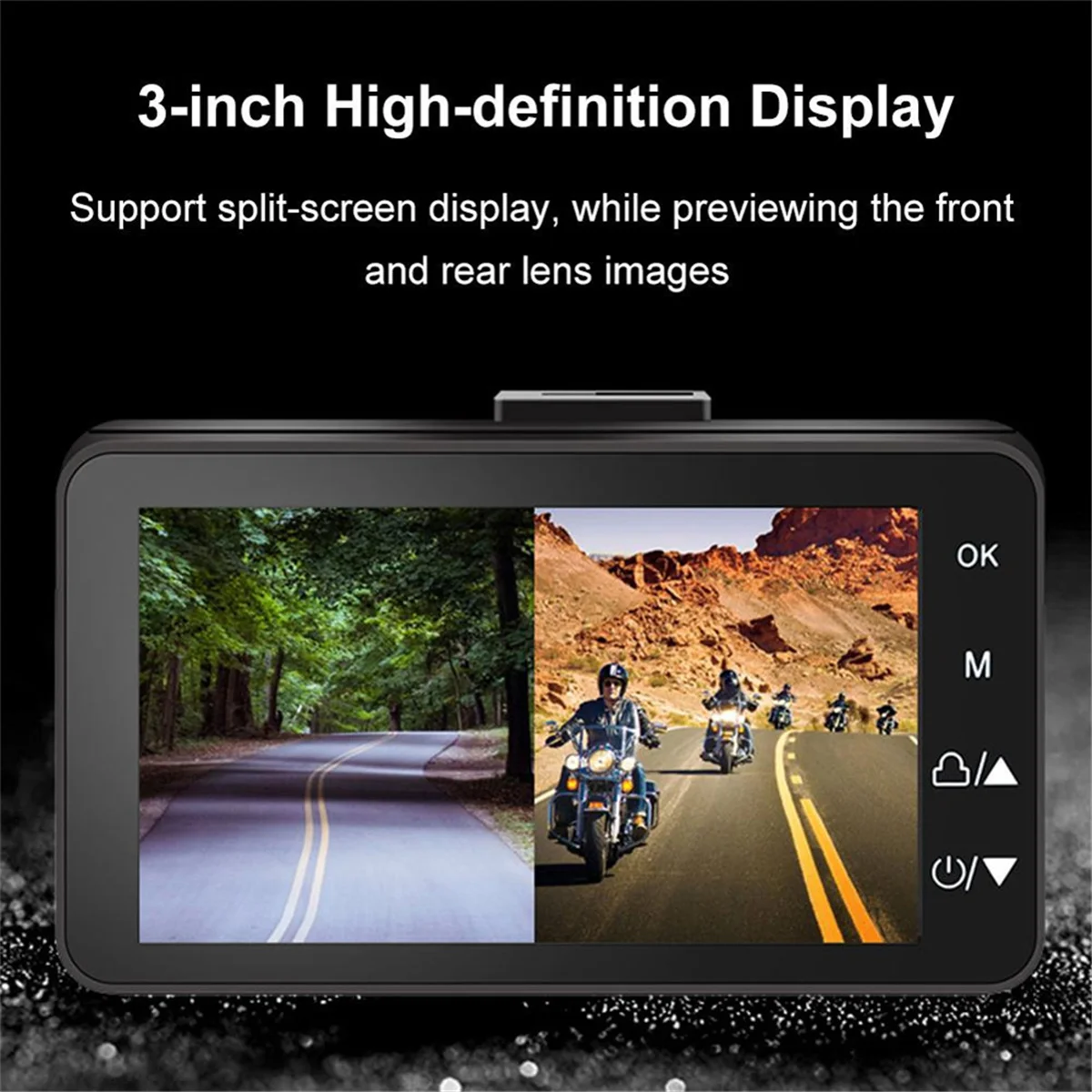 Motorcycle DVR Dash Camera with Front Rear Camera Dual Video Loop Recording Waterproof Motorbike Driving Recorder Cam XY