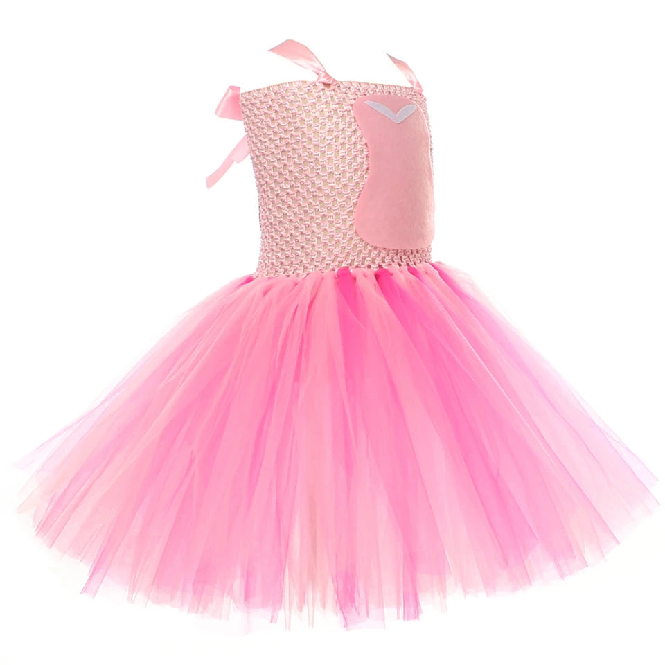 Movie Girls Alien Dog Costume Cartoon Blue Tulle Festival Dress Lilo Tutu Dress Maia Kealaha Live-action Character Dress Up