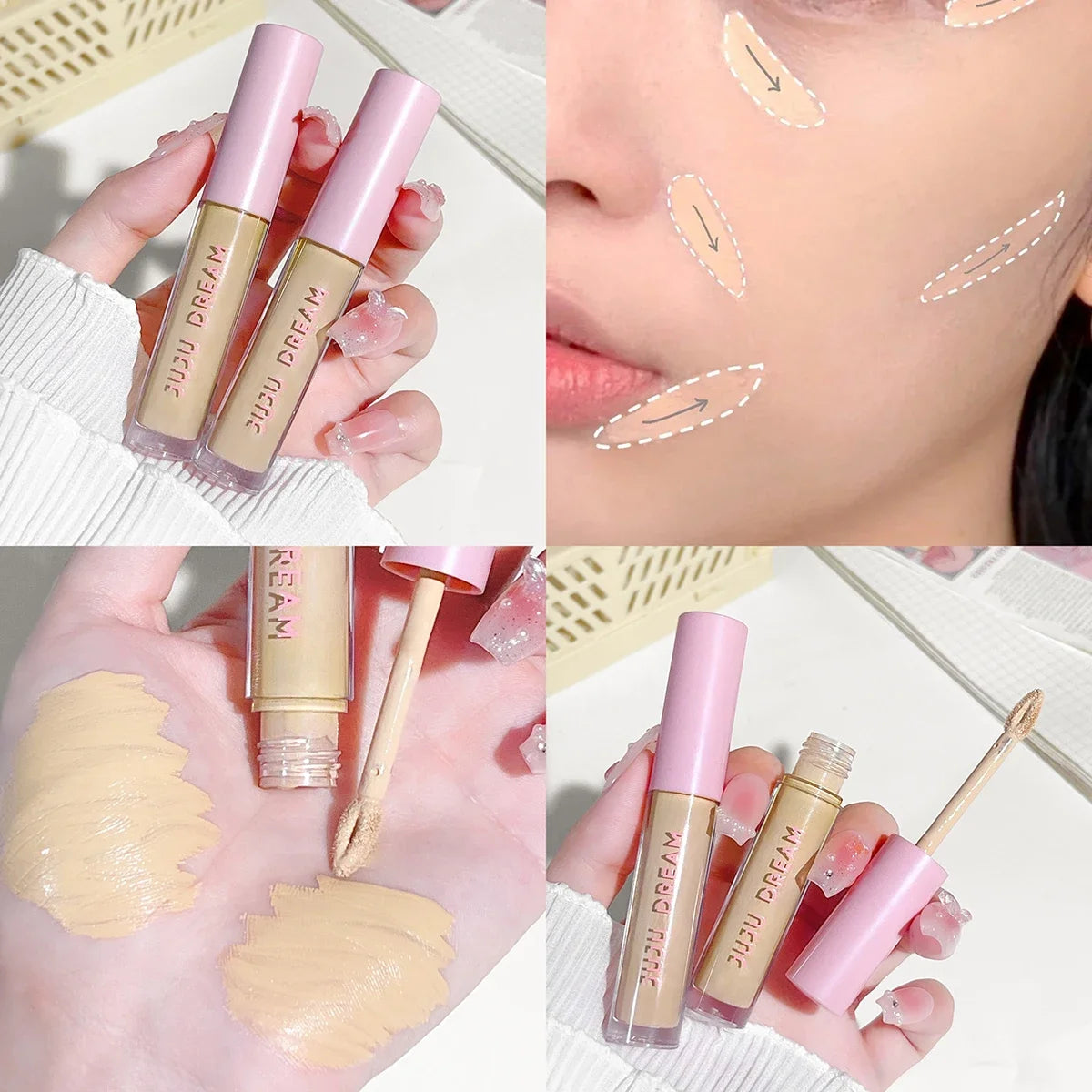 Waterproof Liquid Eyeshadow – Matte & Pearlescent, High-Pigment, Smudge-Proof, Fine Glitter, Eye Silkworm Concealer, glow