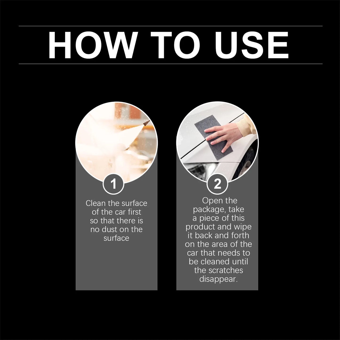 12pcs Car Scratches Remover Cloth Easy to Use Lightweight Scratch Cleaning Maintenance Suitable for All Kinds of Cars