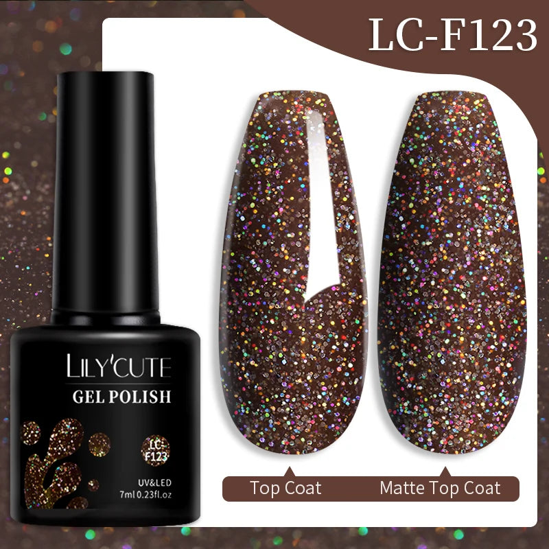 LILYCUTE Color Explosion β 184 Shades of Long-Lasting Gel Polish with Red Glitter Magic