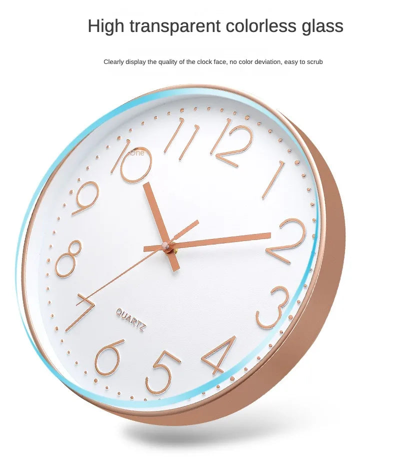 8 Inch Wall Clock Silent Non-Ticking Decorative Clock for School Office Classroom Bedroom Kitchen Living Room Decor
