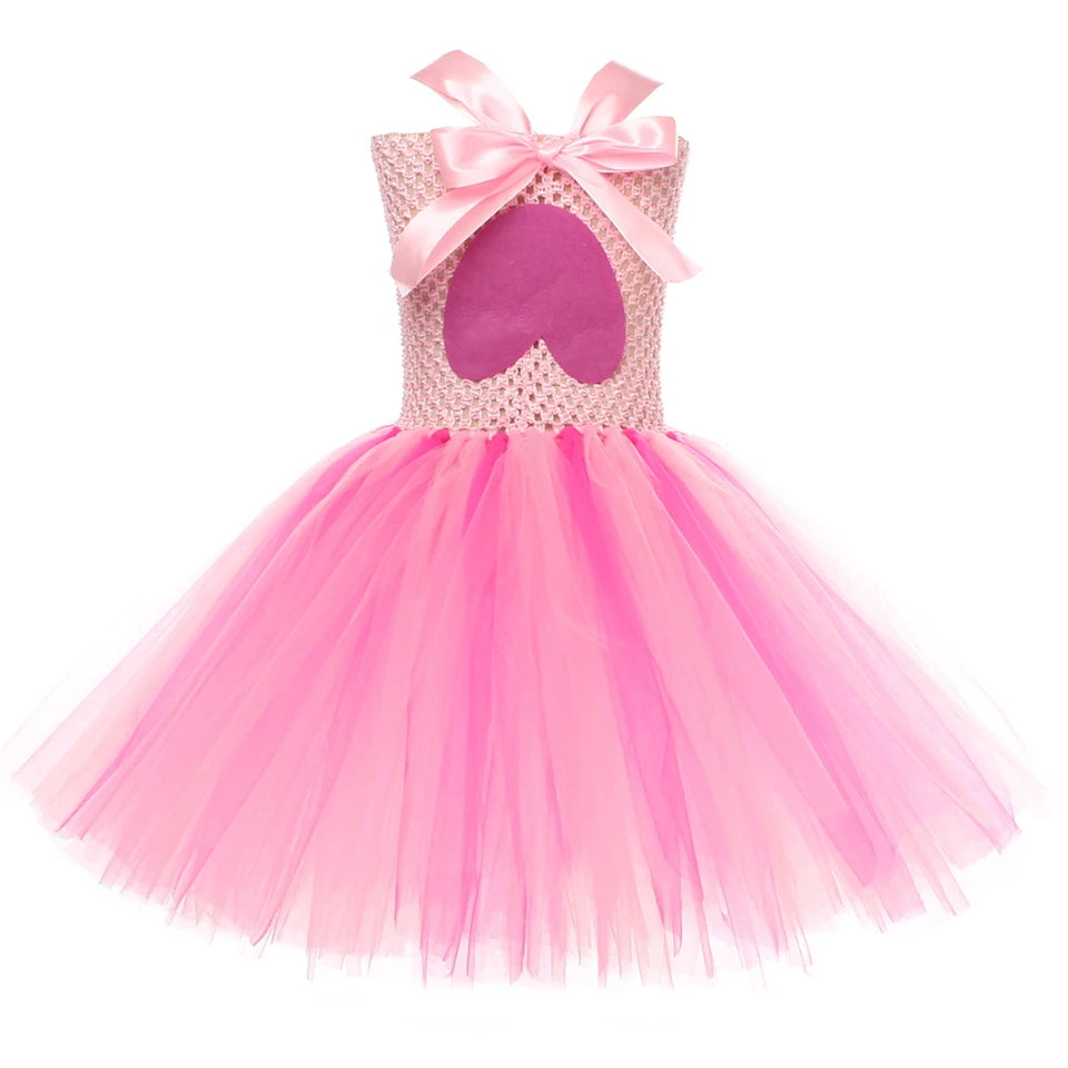 Movie Girls Alien Dog Costume Cartoon Blue Tulle Festival Dress Lilo Tutu Dress Maia Kealaha Live-action Character Dress Up