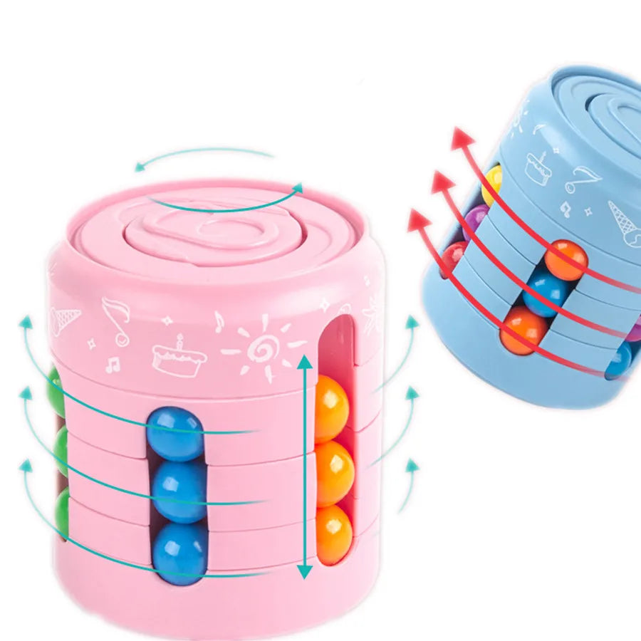Magic Bean Cube Finger Gyro Rotating Antistress Relieve Anxiety Develop Intelligence Decompression Fidget Toy Adults Kids Gift