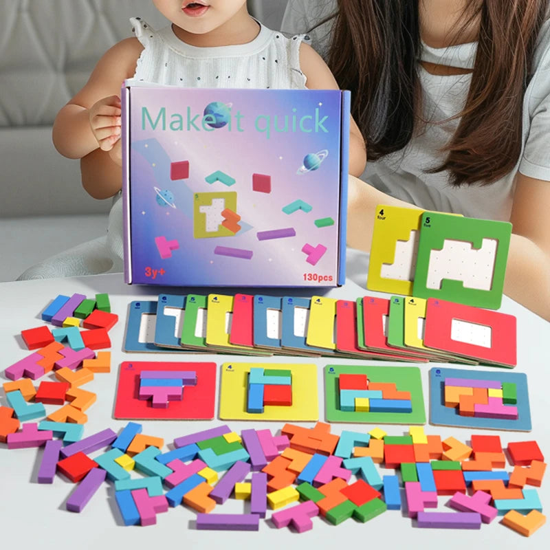 3D Tangram Math Puzzle – Interactive Building Blocks Game for Kids