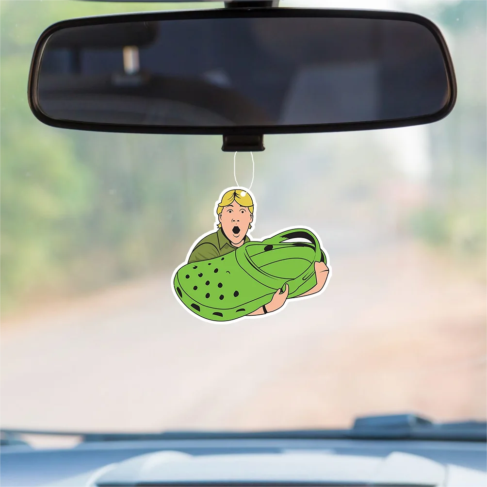 1pc Funny Slipper Design Car Air Freshener - Car Rearview Mirror Hanging Aromatherapy Tablet Car Air Freshener For Men And Women
