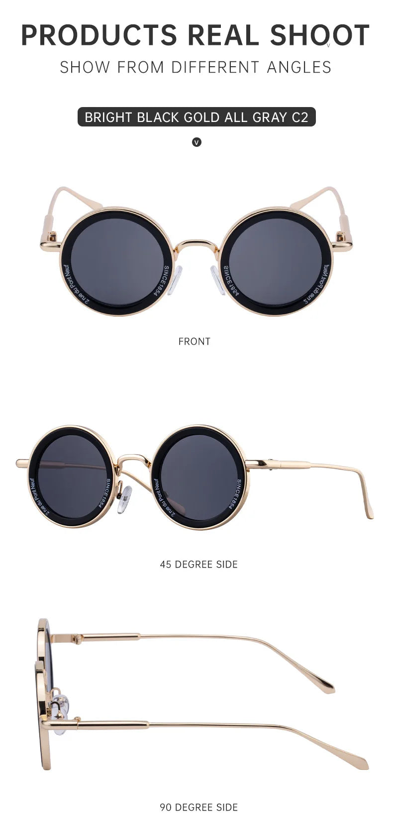 2025 Steampunk Sunglasses For Men Fashion Round Punk Sunglasses Vacation Oculos Outdoor Glasses Vintage Designer Trending Lentes