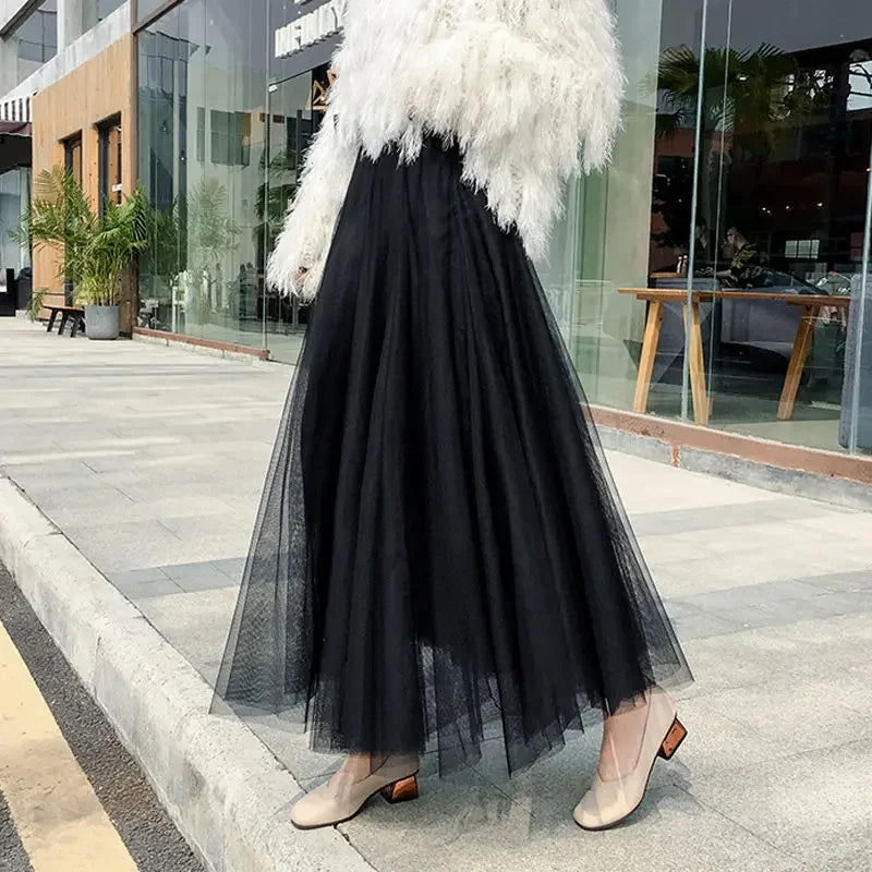 Woman Skirts Spring Summer Skirt Women's Tulle Skirt Pettiskirt Skirt Mujer Faldas Saias Mulher