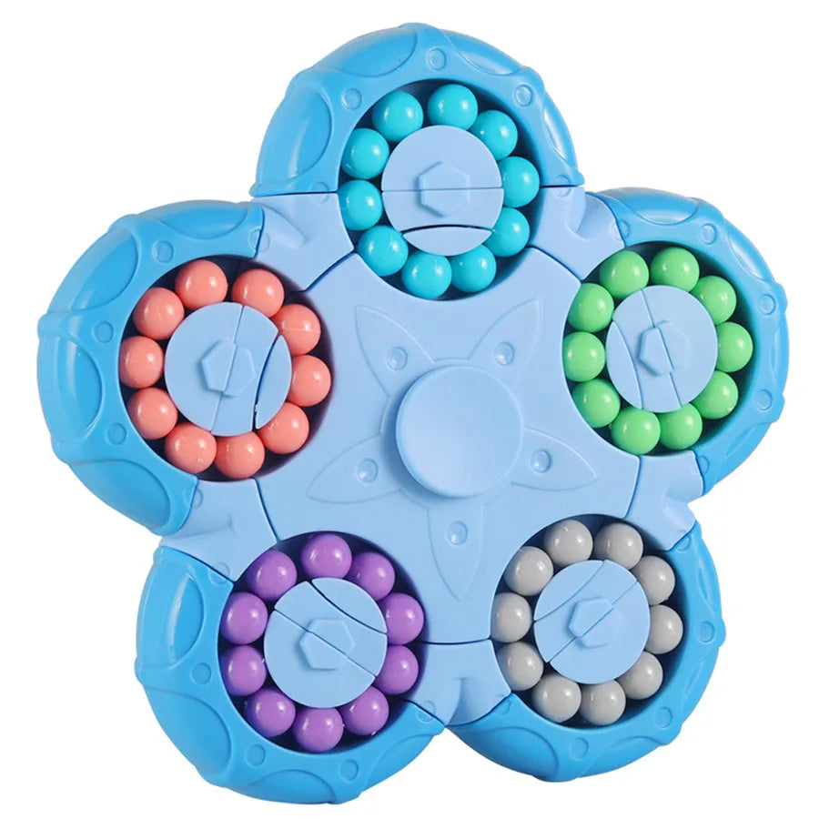 Magic Bean Cube Finger Gyro Rotating Antistress Relieve Anxiety Develop Intelligence Decompression Fidget Toy Adults Kids Gift