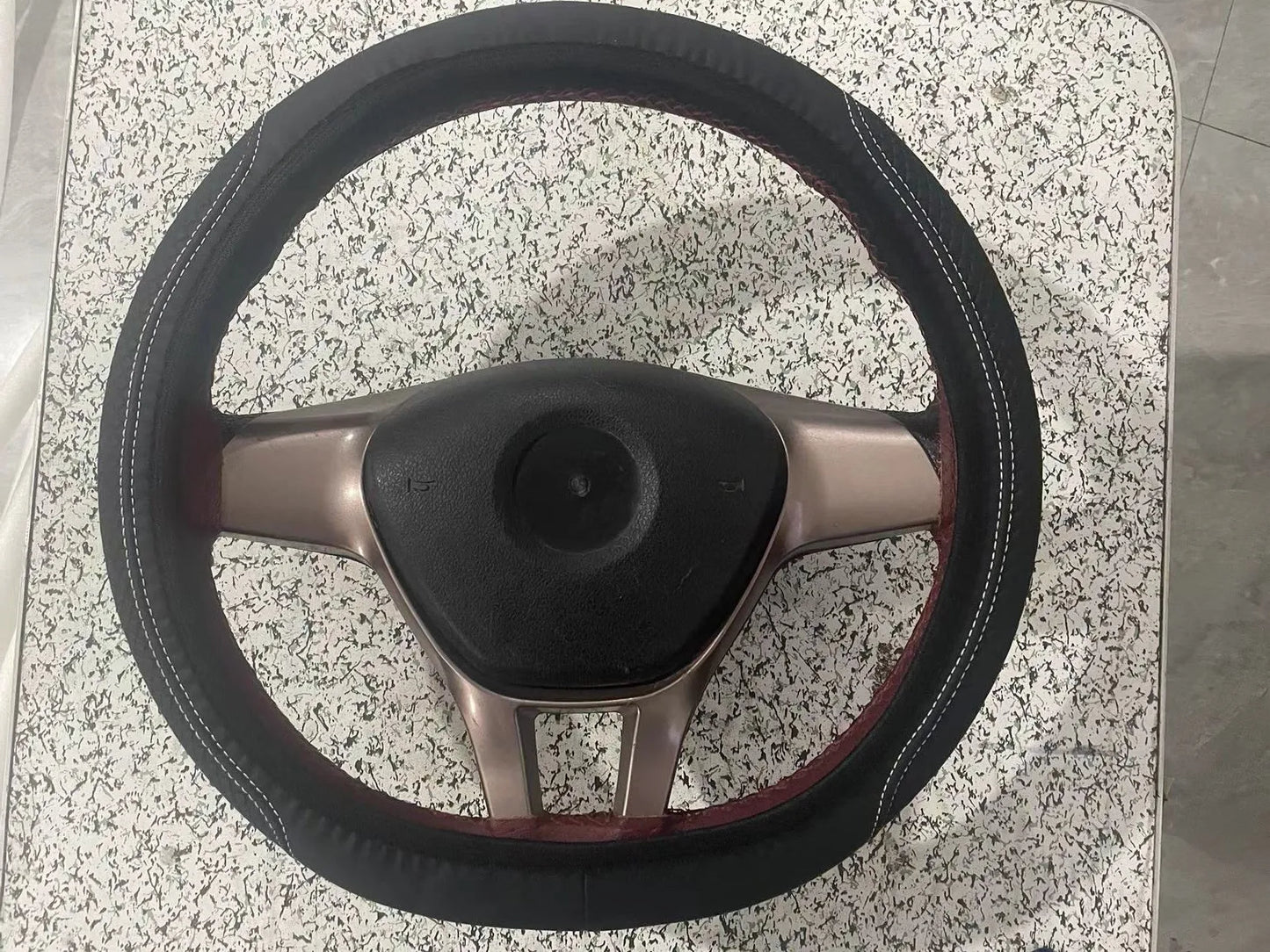 Car Steering Wheel Cover Universal PU Leather Breathable Anti-Slip Automobile Steering Wheel Covers Auto Interior Accessories