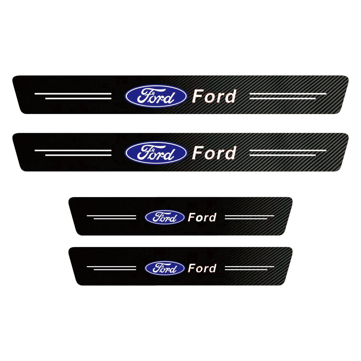 Car Door Sill Anti-scratch Stickers Carbon Microfiber Sticker For Ford Edge Explorer Transit Ranger Kuga MK2 MK7 Fusion Ecosport