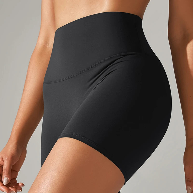 Women Sports Short Yoga Legging Shorts Squat Proof High Waist Fitness Tight Shorts Quick Drying Cycling Workout Gym Shorts