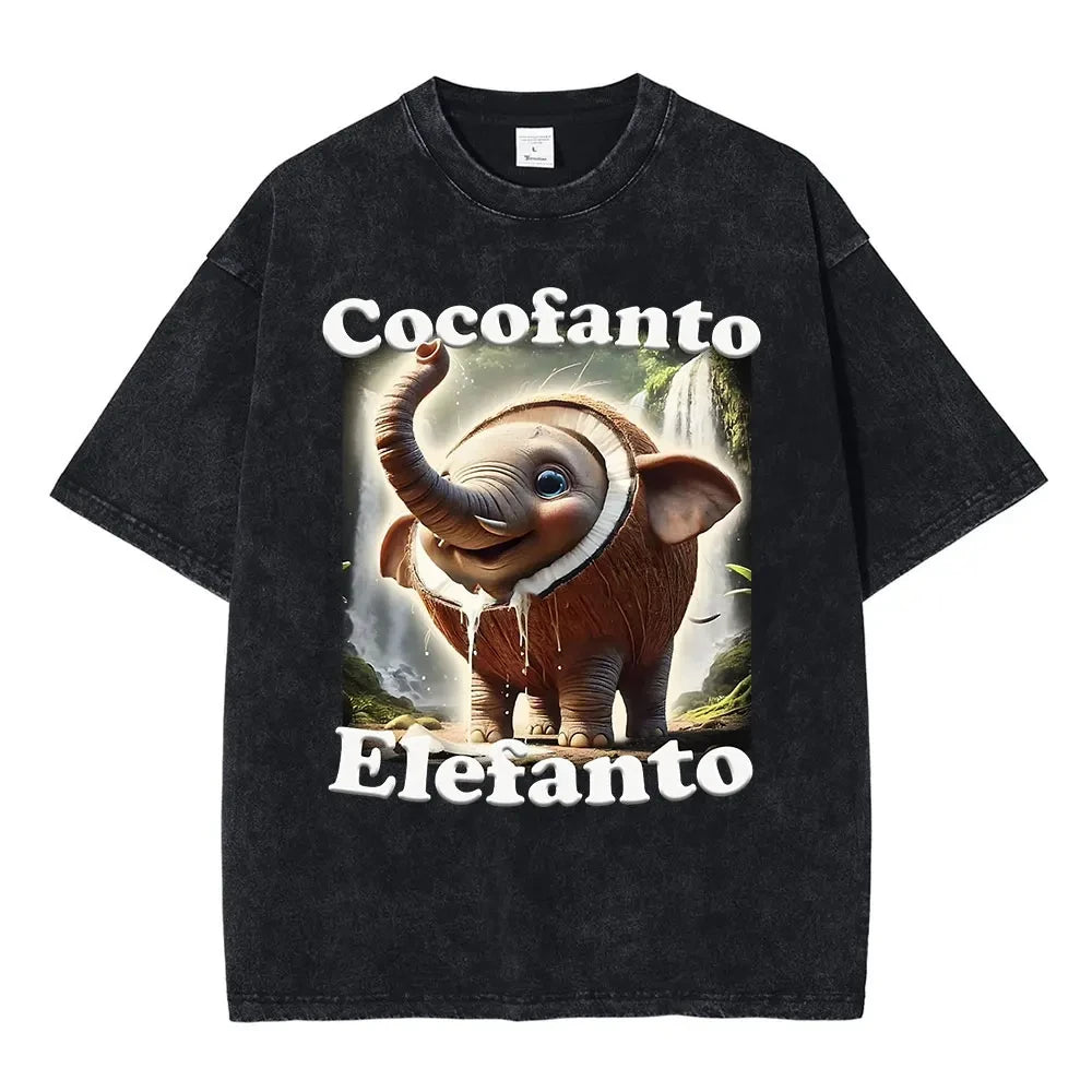 Italian Brainrot Funny Meme T-shirt Tralalero Tralala Tung Tung Tung Sahur Bombardiro Crocodilo Brr Brr Patapim Washed T Shirts