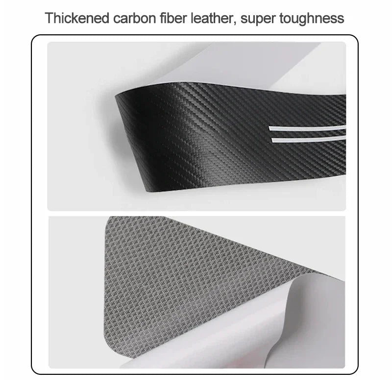 Car Door Sill Anti-scratch Stickers Carbon Microfiber Sticker For Ford Edge Explorer Transit Ranger Kuga MK2 MK7 Fusion Ecosport