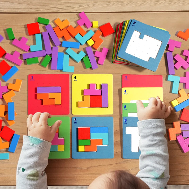 3D Tangram Math Puzzle – Interactive Building Blocks Game for Kids