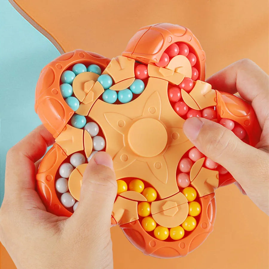 Magic Bean Cube Finger Gyro Rotating Antistress Relieve Anxiety Develop Intelligence Decompression Fidget Toy Adults Kids Gift