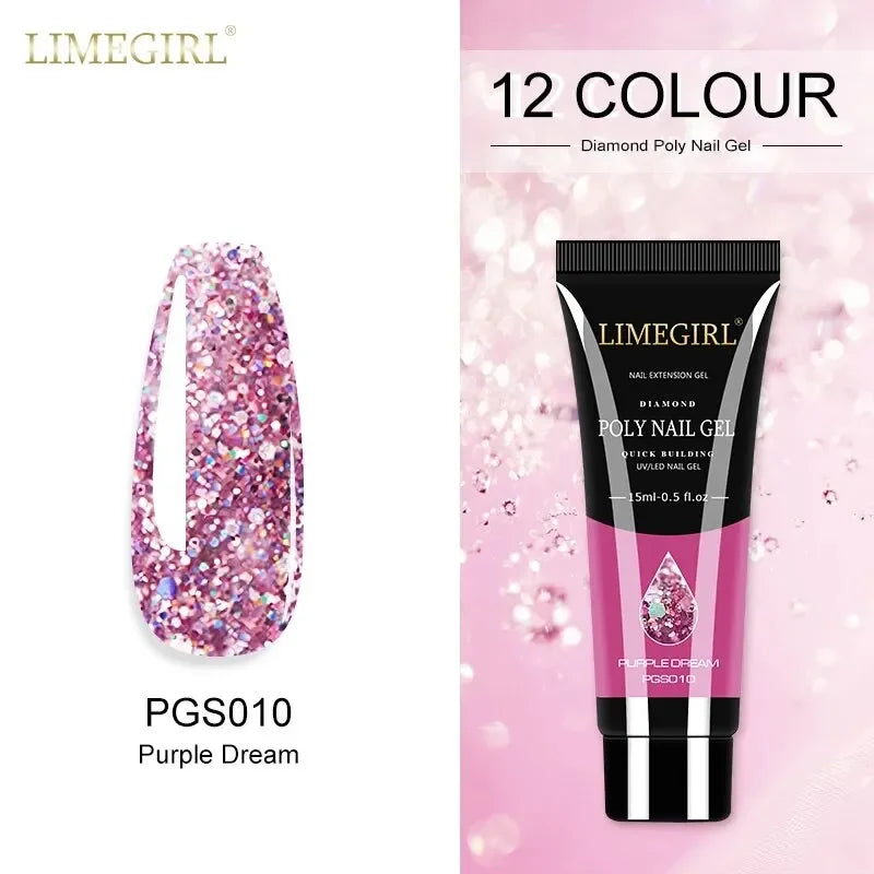 ColorPop Builder Gel β 15ml Poly Nail Extension Set with 24 UV-Cured Shades for DIY Nail Art
