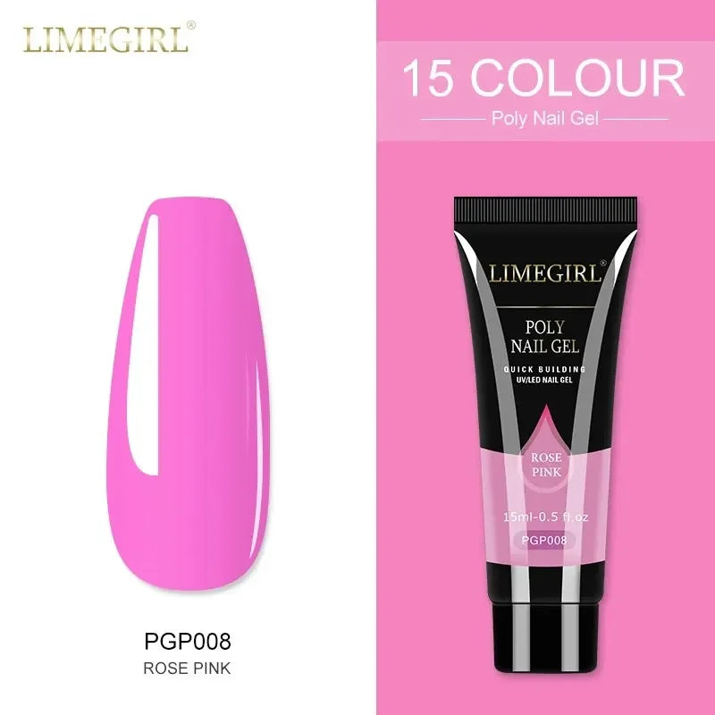 ColorPop Builder Gel β 15ml Poly Nail Extension Set with 24 UV-Cured Shades for DIY Nail Art