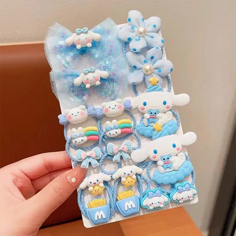 18-Piece Kuromi Hair Set – Cute Bows & Fun Clips for Kids!