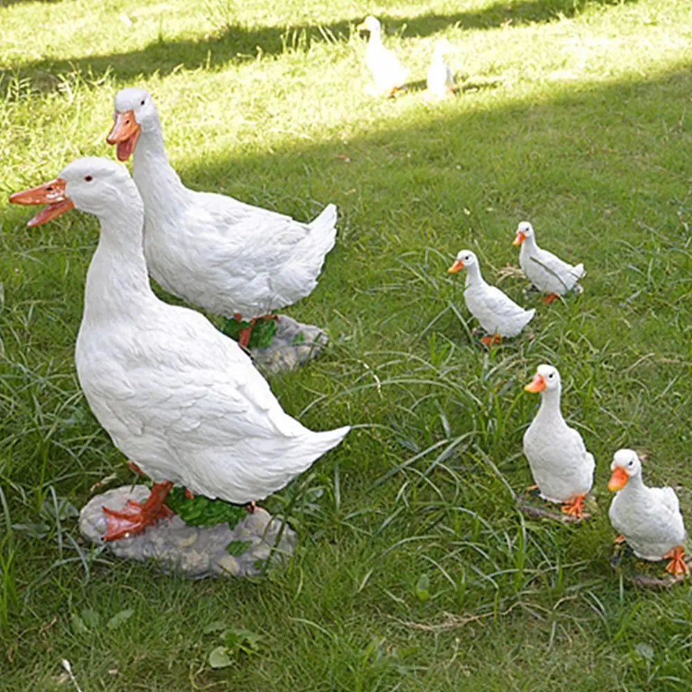 Creative 1 pcs Simulation Duck Duck Statue Large For Outdoor Garden Decor Duck Model Resin Crafts Park Landscape