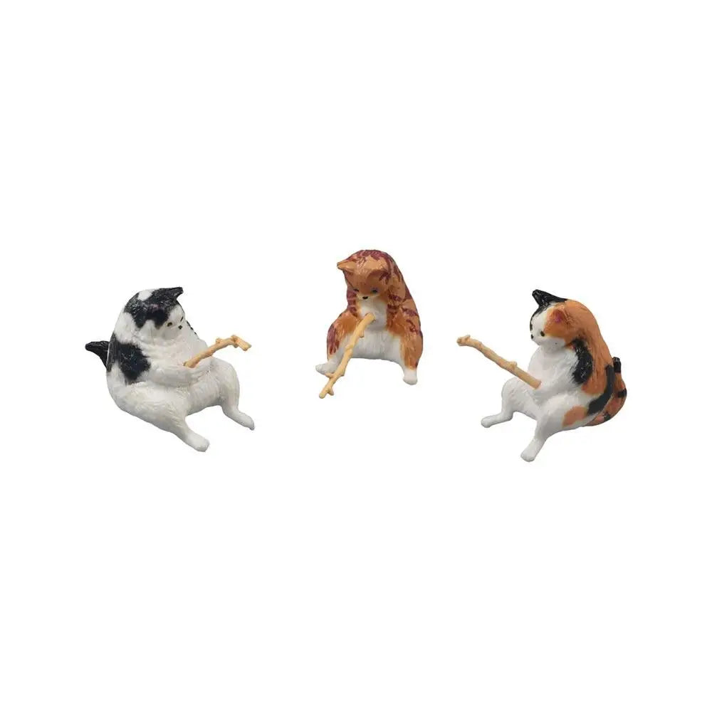 Hanging Decoration Plant Pot Aquarium Tanks Decor Fish Tank Ornaments Cat Statue Kitten Fishing Ornament Miniature Figurines