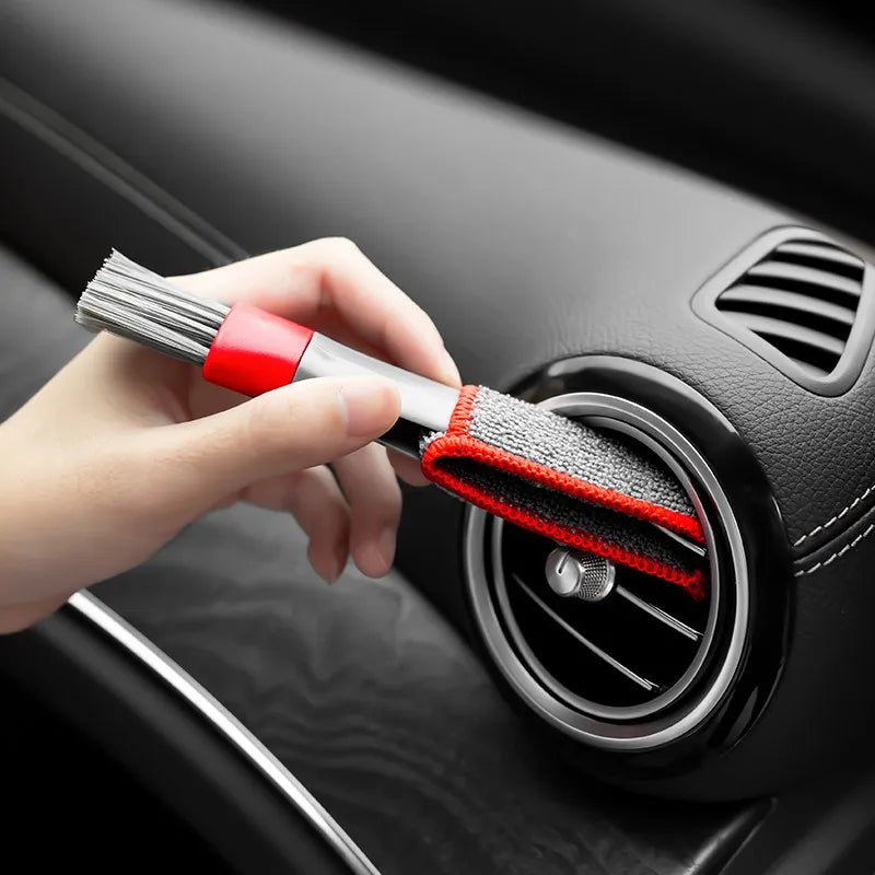 Car Air Vent Double Head Brushes Multifunction Auto Air Conditioner Car Cleaning Tools Dusting Interior Detailing Tool Brush