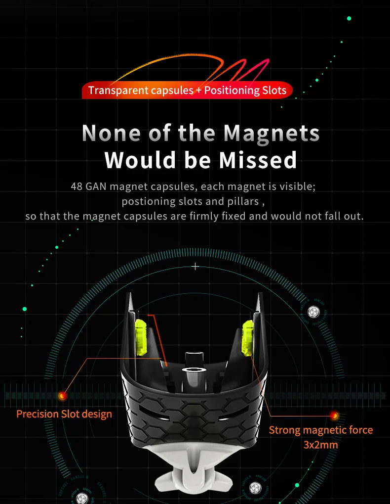 GAN 356 M 3x3x3 Magnetic Magic Speed Cube Stickerless Gan 356M Professional Fidget Toys GAN 356 M Lite Cubo Magico Puzzle