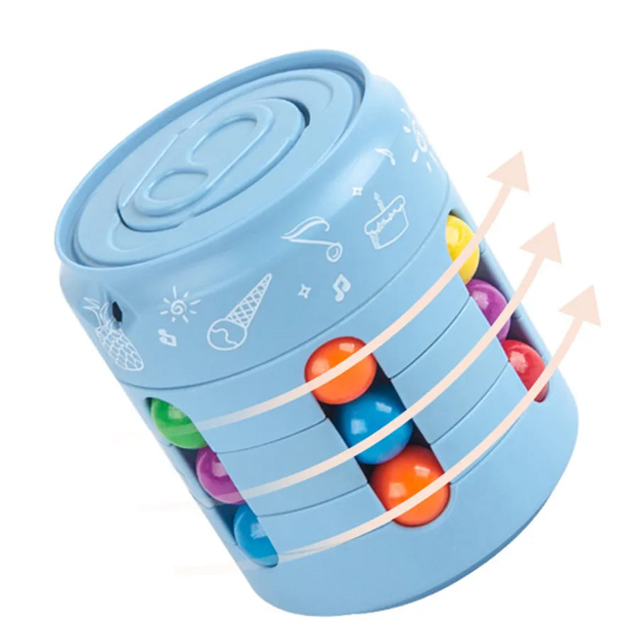 Magic Bean Cube Finger Gyro Rotating Antistress Relieve Anxiety Develop Intelligence Decompression Fidget Toy Adults Kids Gift